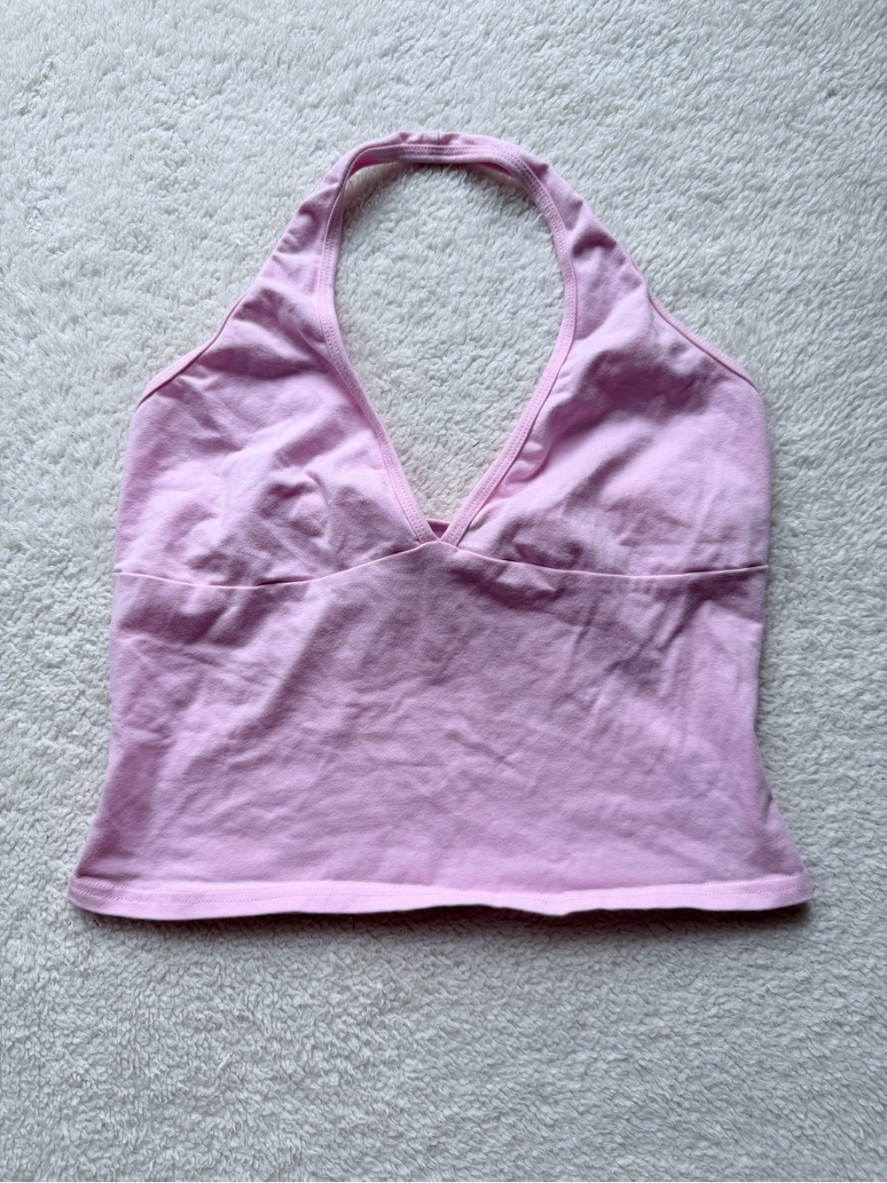 White Fox Boutique Pink Halter Bralette Crop Top